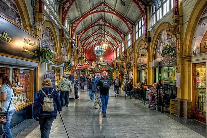 The iron-and-glass arcade of the Victorian Market in the centre of Inverness